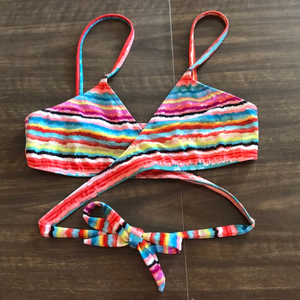 Reef rainbow wrap around bikini top